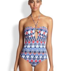 NWT OndadeMar deep Atlantic anchor swimsuit Sz XS
